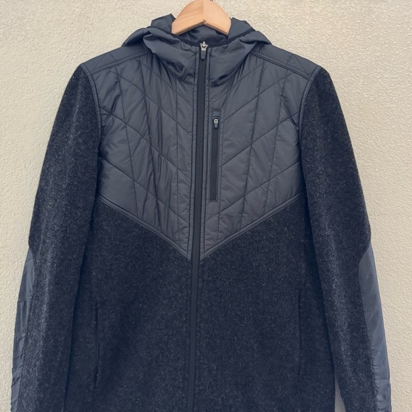 Outdoor Research Women's Cyprus Hooded Jacket Zip Up Hybrid Wool Outdoor Black L - Picture 6 of 15